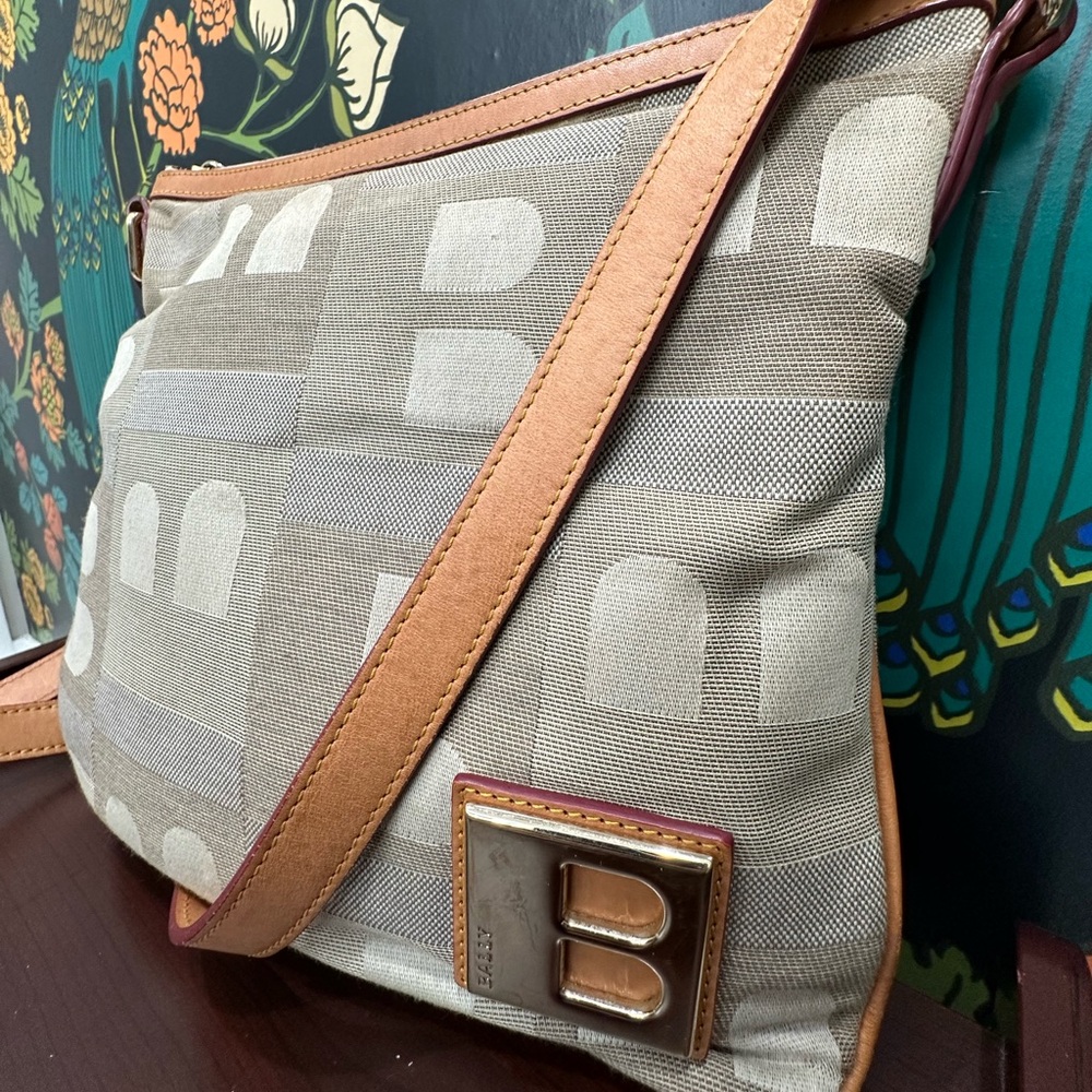 Bally Bhayla Vintage Monogram Canvas & Leather Crossbody Bag - Picture 5 of 15